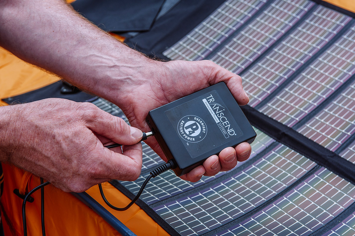 Transcend portable solar charger for travel cpap battery