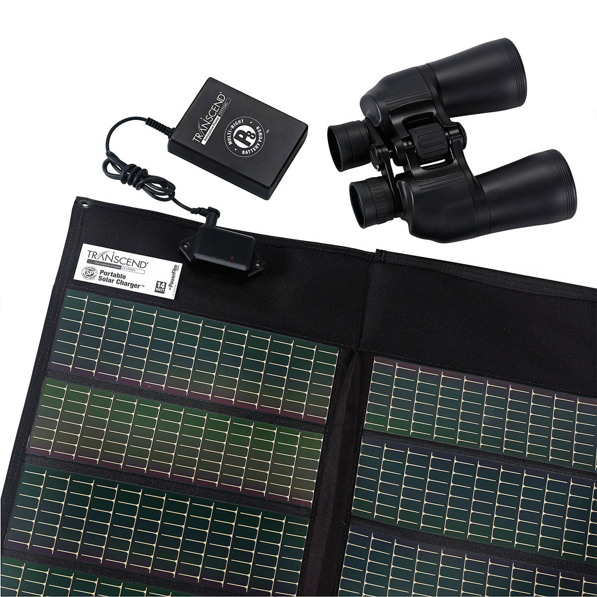 Transcend portable solar charger for travel cpap opens